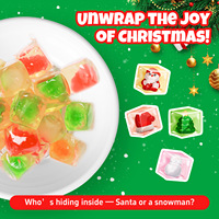 Christmas Fruit Burst Peelable Gummy Candy Juicy Filled Soft Candy For Kids Holiday Snack Party