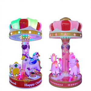 Prix de gros NINIX Jeu de carrousel gonflable à monnayeur, modèle 'Cheval en fibre de verre' avec boîte en métal, pour parcs d'attractions et machines d'arcade - Product Image 1