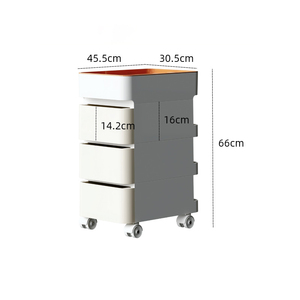 Carro de cajón de caja de almacenamiento de plástico de varios niveles de alta resistencia con cajones transparentes de varios colores - Product Image 4