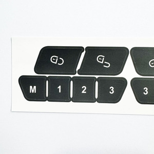 Autocollant de réparation pour Mercedes W204 C300 2007 2014, boutons de commutation de porte intérieure, type adhésif en PVC noir - Product Image 1