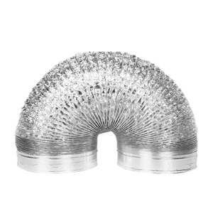 Tuyau d'évacuation en aluminium flexible résistant à la chaleur 120°C pour hotte aspirante, type spirale, pour système de ventilation CVC - Product Image 1