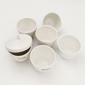 بوتقة خزفية بيضاء عالية اللون مع غطاء ، 15 20 من جودة 50 في المختبر - Product Image 3