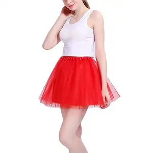 Factory Wholesale Summer Women Vintage Tulle Skirt Adult Fancy Ballet Dancewear Party Ball Gown Mini Tutu Skirt For Women