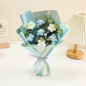 Cadeau personnalisé pour la fête des mères, bouquet de fleurs fait main, cadeau pour la Saint-Valentin, fleur au crochet - Product Image 3