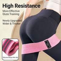 Cinturón de resistencia antideslizante de poliéster/algodón de 120 libras, anillo para levantar cadera, set de yoga para mujeres con experiencia en ejercicios
