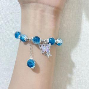 Wholesale Women Stone Bead Glass Beads <b>Bracelet</b> Colorful Crystal <b>Beaded</b> Butterfly Girls <b>Bracelet</b> Ladies <b>Bracelet</b> - Product Image 2