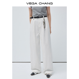 वेगा चंग थोक सफेद पैर वाली कैजुअल पैंट उच्च कमर वाली महिला वसंत पहनने के लिए आरामदायक पैंट - Product Image 4