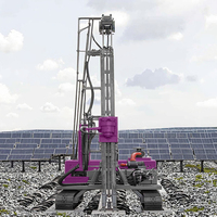 Machine de forage hydraulique pour pieux de fondation, pieux à vis de garde-corps et pieux solaires pour la construction