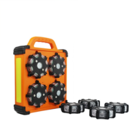 Kit de fusées de signalisation pour bateau, fusées de signalisation LED RGB, équipes de construction, lumière clignotante verte/bleue/rouge, batterie 3000mAh, aimant 3000GS, marine