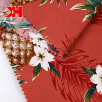 Kahn tropical design 100 algodão personalizado, impressão floral tecido impresso do havaí para camisa casual