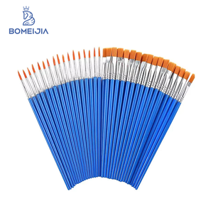 فرش طلاء صغيرة بكميات كبيرة ، فرش طلاء أكريليك دائرية مسطحة 60 من Anezus للأطفال في الفصول الدراسية قماش أكريليك بألوان مائية - Product Image 1