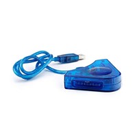 Adaptateur USB double manette pour PS2 Jostick Handle Controller Adapter PC Converter Cable With CD Driver