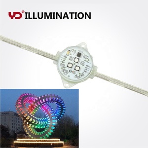 Nœud de pixel LED RGB intelligent pour éclairage extérieur, en PVC de 30 mm, indice de protection IP68, 12 V CC, garantie de 3 ans - Product Image 1