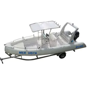 CE 680 Inflatable Sườn Du Thuyền Sang Trọng Zodiac Sợi Thủy Tinh Thuyền Với Canopy Tanzania