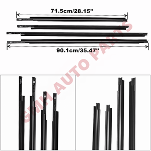 Garniture de moulure de fenêtre de porte extérieure de voiture Joint d'étanchéité Ceinture de balayage compatible avec <span class=keywords><strong>Scion</strong></span> <span class=keywords><strong>XA</strong></span> 2004 <span class=keywords><strong>2005</strong></span> 2006 - Product Image 3