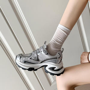 Chaussures de sport décontractées pour femmes, nouvelle collection Printemps-Automne 2026, à semelle épaisse et amortissante, rehaussantes, polyvalentes, pour la marche et le tennis - Product Image 5