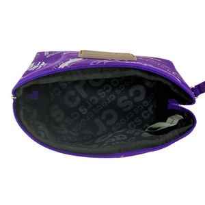 Crocs Cosmetic Bag Violet Feather Print Portable <b>Makeup</b> Storage <b>Case</b> Small Size - Product Image 3