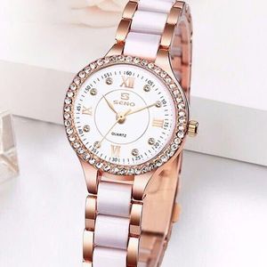 Nuevo Reloj de Cuarzo para Mujer con Esfera de Cristal y Cerámica, Diseño Personalizado, con Diamantes, Resistente al Agua, Mecánico, en Oferta - Product Image 4