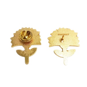 Accept customization Logo Cheap Fashion Mother's Day Pins Metal carnation flower Badge - Product Image 3