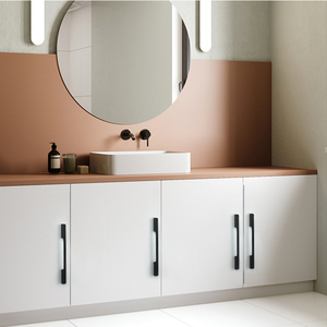 Modern Minimalist Aluminum Alloy Cabinet Handles <b>Black</b> Kitchen Wardrobe Drawer <b>Door</b> Handle American Style Extended - Product Image 3