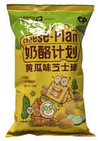 Cheese-Plan 108g, Snacks de Maíz Sabor Pepino Salado, Sin Grasas Trans, Semi-Suaves, Listos para Servir en Fiestas KTV