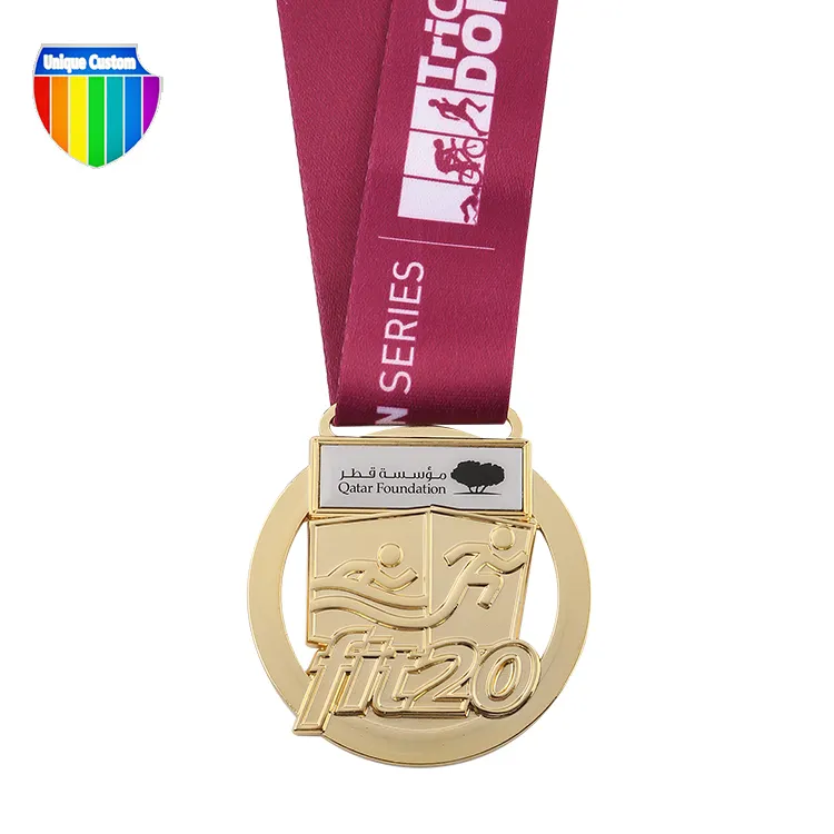 工場カスタムマラソンイベントアワード3Dメタルスポーツメダル