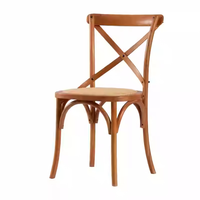 Chaise de salle à manger solide de style rétro américain pour la maison, le bureau, les hôtels, les cafés, les pâtisseries, les restaurants, les mariages – Chaises vintage à dossier croisé