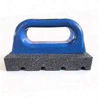 Bloc de ponçage en pierre ponce avec poignée rouge, éponge abrasive robuste pour le nettoyage des joints, des carreaux, des comptoirs et des éviers