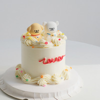 Ensemble de décoration de gâteau pour la Saint-Valentin - Ensemble de couple de chiots blancs mignons pour la décoration romantique des couples, décorations de gâteau personnalisées
