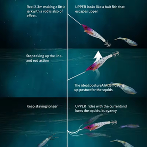 SKM Luminous <span class=keywords><strong>EGI</strong></span> Squid Jig señuelo de madera Camarón Jigging pulpo superior flotante <span class=keywords><strong>Sutte</strong></span> Señuelos de Pesca impresos hechos de plástico Metal - Product Image 5