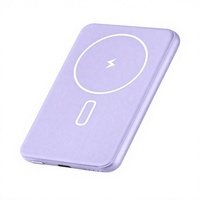 Batterie externe portable magnétique sans fil Li-Polymère 5000mAh 20W Chargeur rapide Sortie Type-C PD Ultra Mince Certifié RoHS Logo Personnalisé