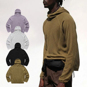 KingSen Vente en gros Sweat à capuche oversize pour homme en polaire tricotée 100% polyester de haute qualité, brodé, col montant personnalisé - Product Image 1