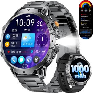 Reloj Inteligente Resistente Unisex, Batería de 1000 mAh, Pantalla AMOLED de 1.85'', Linterna, Termómetro, Contesta Llamadas, Rastreador de Actividad Física con Más de 110 Deportes - Product Image 3