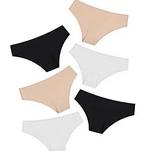 Womens Seamless <b>Nylon</b> Hipster Briefs Highrise Breathable Knitted Underwear Plus Size Solid Lightweight Everyday Soft Comfort Fit - Product Image 3