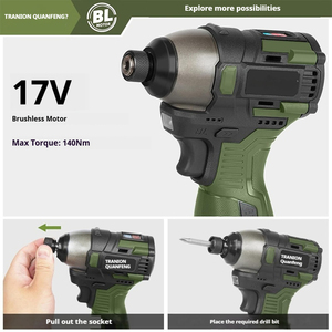 Perceuse-visseuse électrique sans fil 18V, moteur sans balais, lumière LED réglable, vitesse variable, batterie lithium-ion industrielle, 140N.M - Product Image 3
