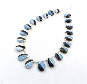 Bonne qualité, 1 brin de pierres précieuses naturelles opale plus audacieuse, 21 pièces à facettes en forme de poire, perles de Briolette, vente en gros - Product Image 3