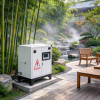 Système de brumisation haute pression extérieur pour aménagement paysager de parcs, refroidissement et humidification, brume fine, unité de pompage stable