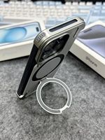 Casing ponsel kualitas tinggi bingkai Aloi Aluminium penutup belakang Pc dengan 4 sudut tahan benturan casing ponsel magnetik untuk Iphone 15 Pro