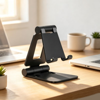 Support de bureau multifonctionnel en alliage d'aluminium pliable et portable pour téléphone et tablette, idéal pour regarder des séries et des diffusions en direct