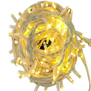 Illuminazione natale decorazione IP65 2700 esterno K-3000K morbido caldo bianco gomma led stringa di luce 24V 10M