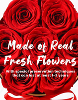 Boîte en forme de cœur avec 16 roses éternelles - Vraies roses non parfumées - Cadeau pour anniversaire, fête des mères, pour femme