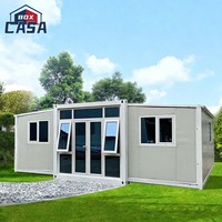 Maison conteneur ODM/OEM personnalisable 20/40 pieds, 2, 3 ou 4 chambres, villa moderne pliable et extensible de style mid-century