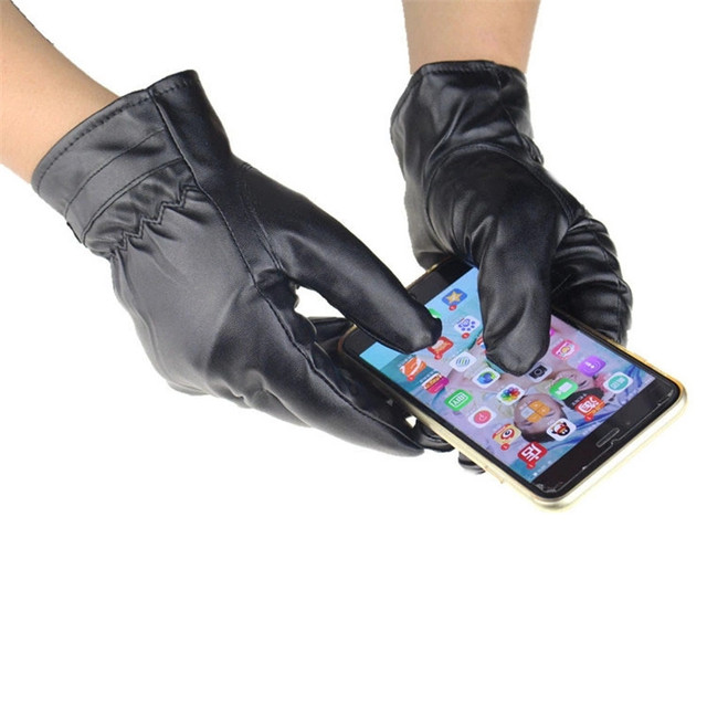 K1049 New Arrived Winter Touch Screen Gloves Fashion Leather Plus Velvet Warm Gloves Women Driving Touch Screen Gloves
