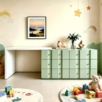 Ensemble de coiffeuse contemporaine JINXI avec peinture haute brillance, organisateur multifonctionnel pour chambre à coucher et bureau de rangement pour cosmétiques