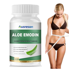 Kapsul Ekstrak Lidah Buaya Alami Ausreson <span class=keywords><strong>Aloe</strong></span>-emodin 500mg Serat Makanan Suplemen Pembakar Lemak Halal Kapsul <span class=keywords><strong>Aloe</strong></span> Emodin - Product Image 1