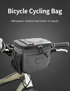 Sacoche de vélo personnalisée avec logo, sac de rangement à fixation sur guidon, design personnalisé rapide, sac de vélo pour téléphone portable à écran tactile - Product Image 2