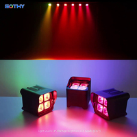 Luz LED Inalámbrica RGBWA+UV 4x20W 90W a Batería, Resistente al Agua IP65, DMX512, para Iluminación de Escenarios en Exteriores, Conciertos y Eventos de DJ