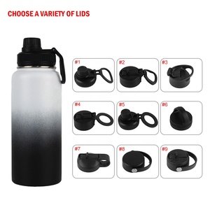 Toptan stoklanan 22oz 25oz 32oz 40oz sızdırmaz paslanmaz çelik eko spor su şişeleri ile degrade renkler toz kaplı - Product Image 5
