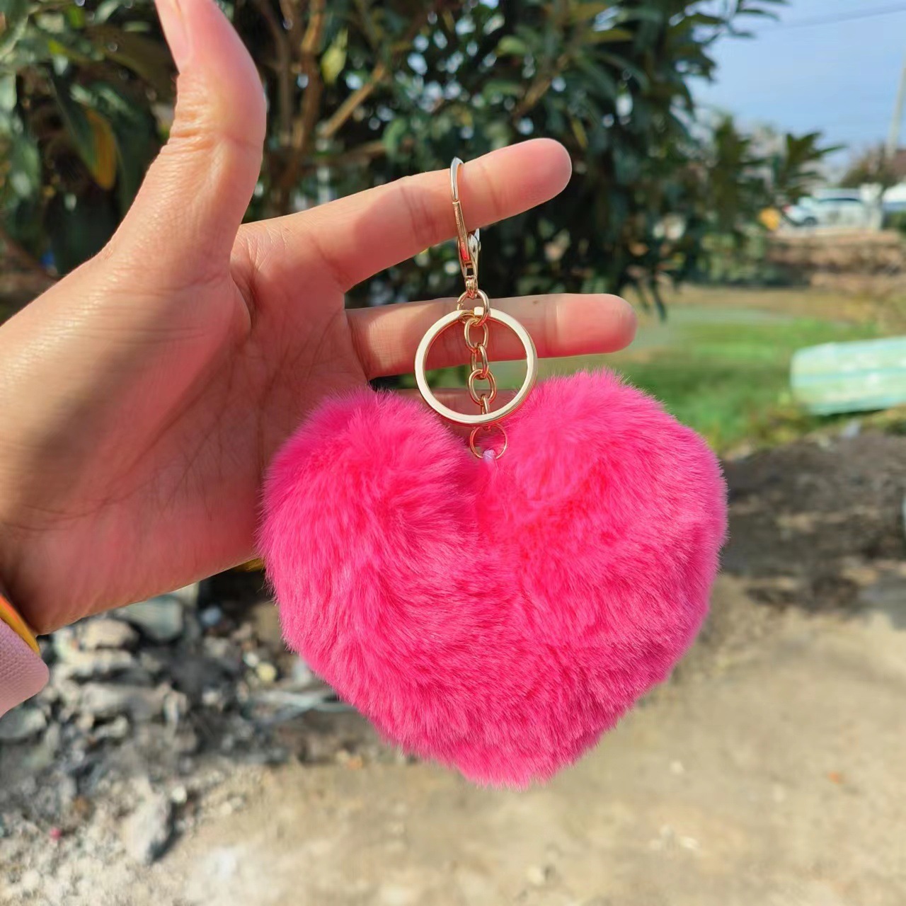 Soleebee En Cuir Amour Coeur Keychain Bling SS6 Premium Cristal De Voiture Porte-clés Valise Sacs À Dos Accessoires Charme Avec Glands (Blanc