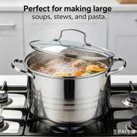 Ensemble de 2 casseroles de luxe écologiques en acier inoxydable, compatibles induction, sans revêtement, lavables au lave-vaisselle américain